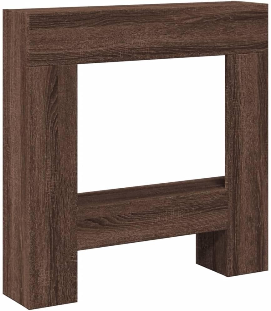 vidaXL Fireplace Surround Black Oak 31.9x7.1x32.3 Engineered Wood