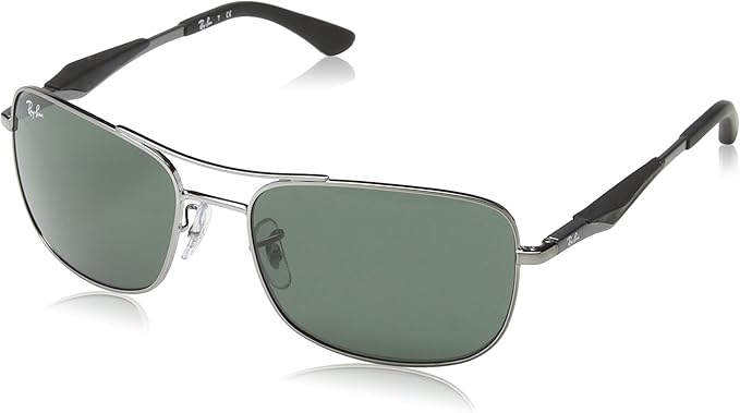 Amazon.com: Ray-Ban 3515 004/71 Gunmetal 3515 Square Aviator Sunglasses  Lens Category 3 Len : Clothing, Shoes \u0026 Jewelry