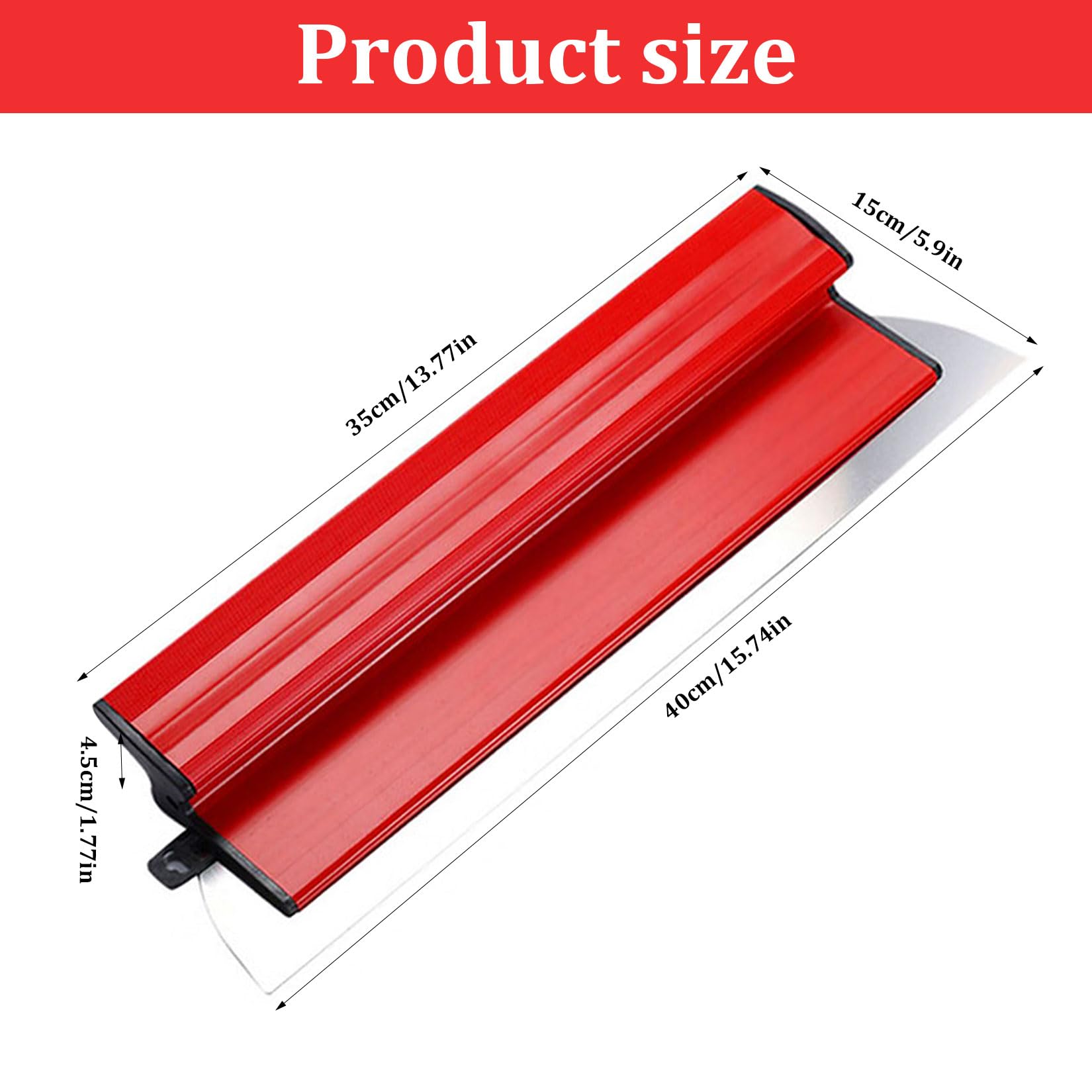 Drywall Skimming Blade Set 40cm Smoothing Spatula High Grade Plastering Wall Plastering Tools for Drywall Smoothing Tool with Z-Shaped Handle - Image 2