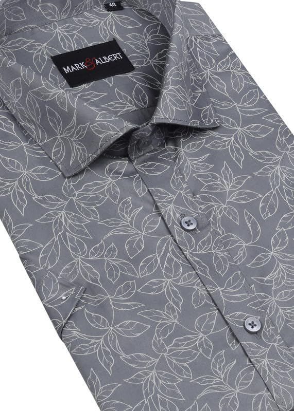 Image of MARK & ALBERT Mens Half Sleeves Printed Shirt