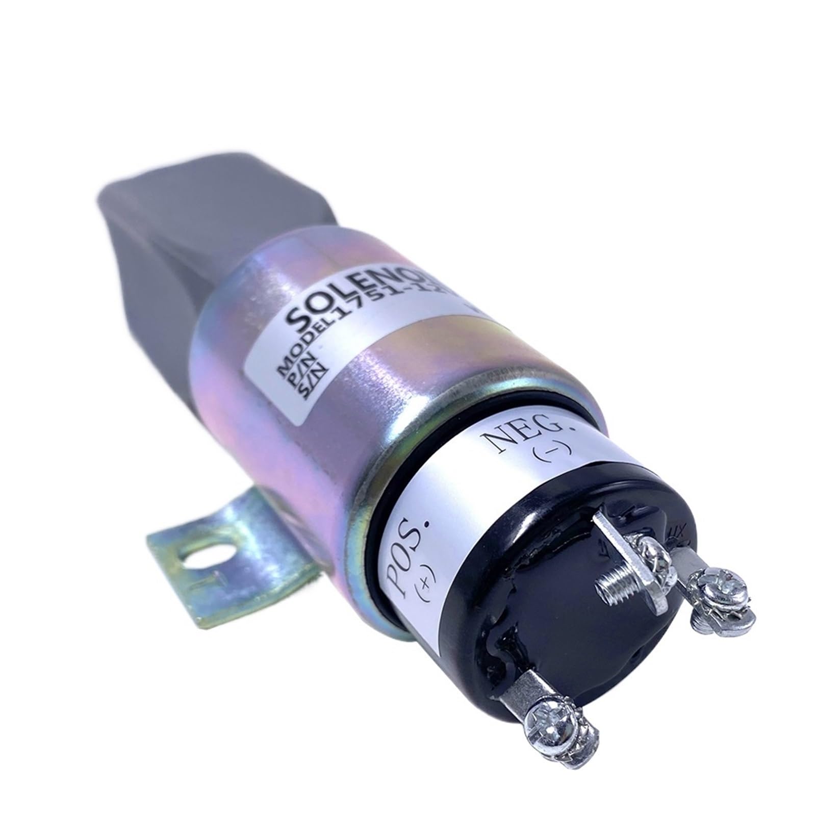 Diesel Engine 1751 Stop Solenoid Valve Electronic Flameout Fuel Cut Off Shutdown Switch Generator Accessories Parts DC12V 24V(1751 3-Wire,24V)