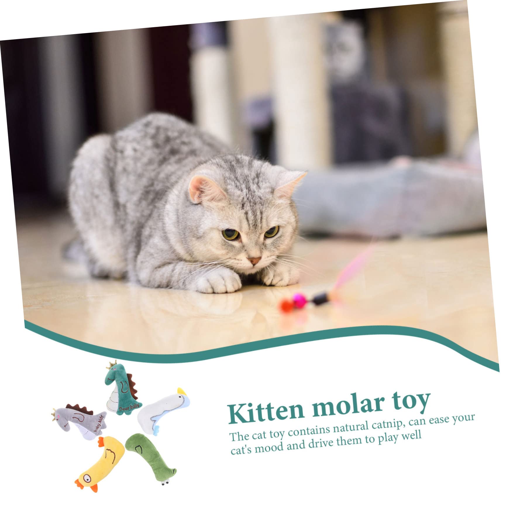 VANZACK 25stücke Teiliges Katzenminze Plüschspielzeug Interaktive Kauspielzeuge Für Katzen Lustige Und Weiche Kissen Für Kätzchen Niedliche Designs Dinosaurier Huhn Und