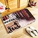 Hgcar Anti-Rutsch-Fußmatte, 3D-Vintage-London-Schlafzimmer-Kopfteil-Teppich, Starke, Langlebige Und Pflegeleichte Fußmatte – 50 X 80 cm