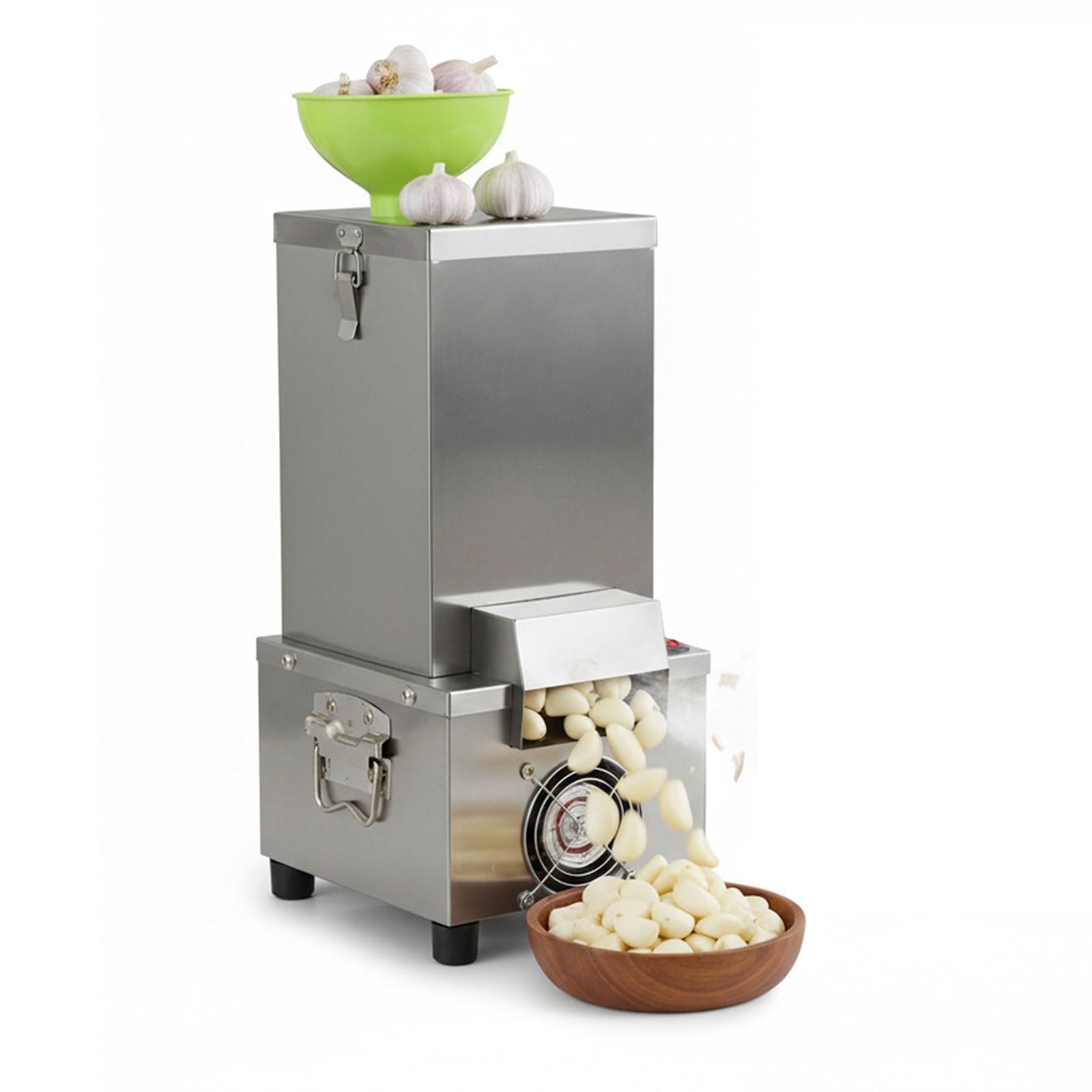 Elektryczna obieraczka do czosnku, automatyczny środek do usuwania skóry ze stali nierdzewnej, 25 kg/h, 200 W komercyjny separator czosnku do domu i restauracji