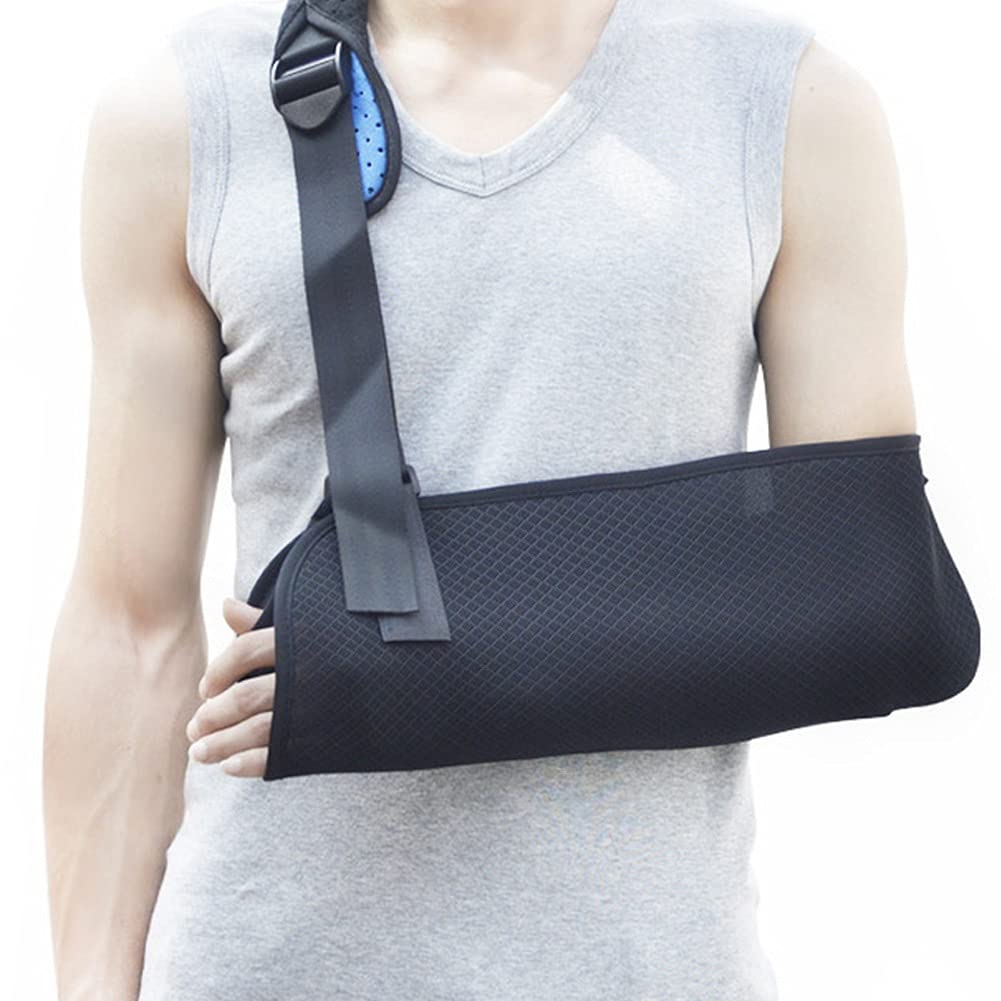 Cabestrillo para brazo Inmovilizador de hombro médico Brace Soporte de codo de manguito rotador ajustable Brinda protección adicional Se adapta a la mano izquierda derecha para huesos fracturados