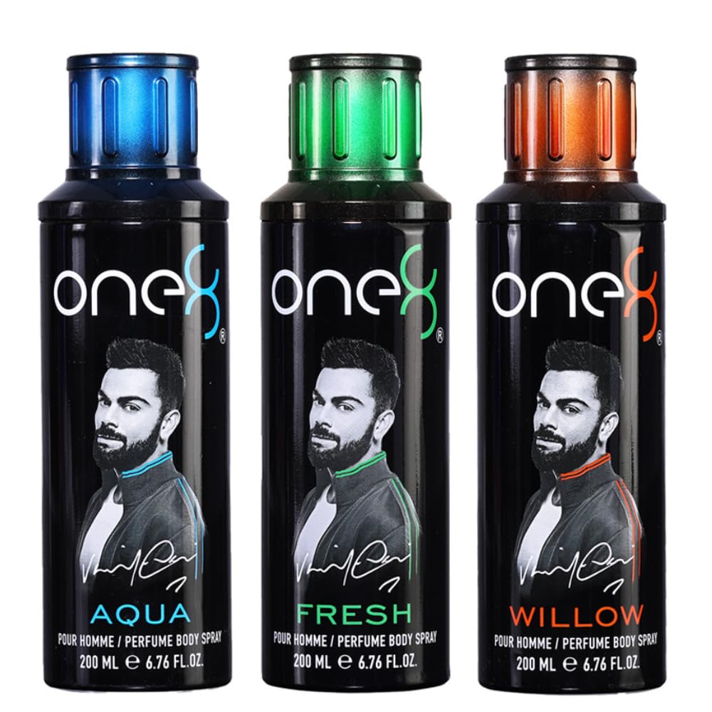 One by Virat Kohli AQUA FRESH WILLOW Perfume Body Spray Set For Men