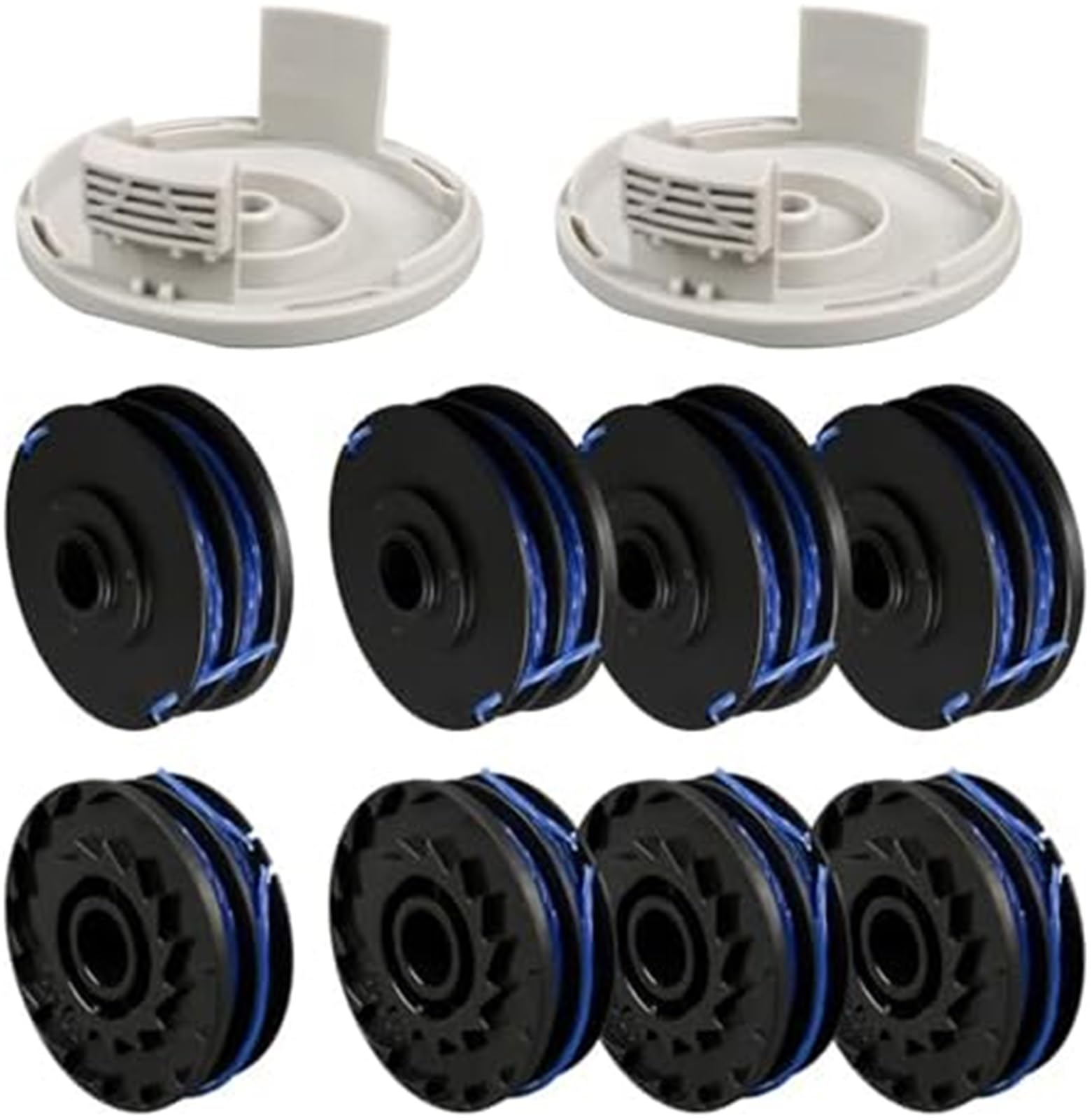 Bobina automática para cortadora de césped Línea de Carrete de cortacésped Rac123, para Ryobi 1,6 mm x 8. Recortadora de Repuesto Rlt4027 Rlt4125 Rlt5027 Rlt6030 Rlt5127 Rlt6130(Black 8 2)
