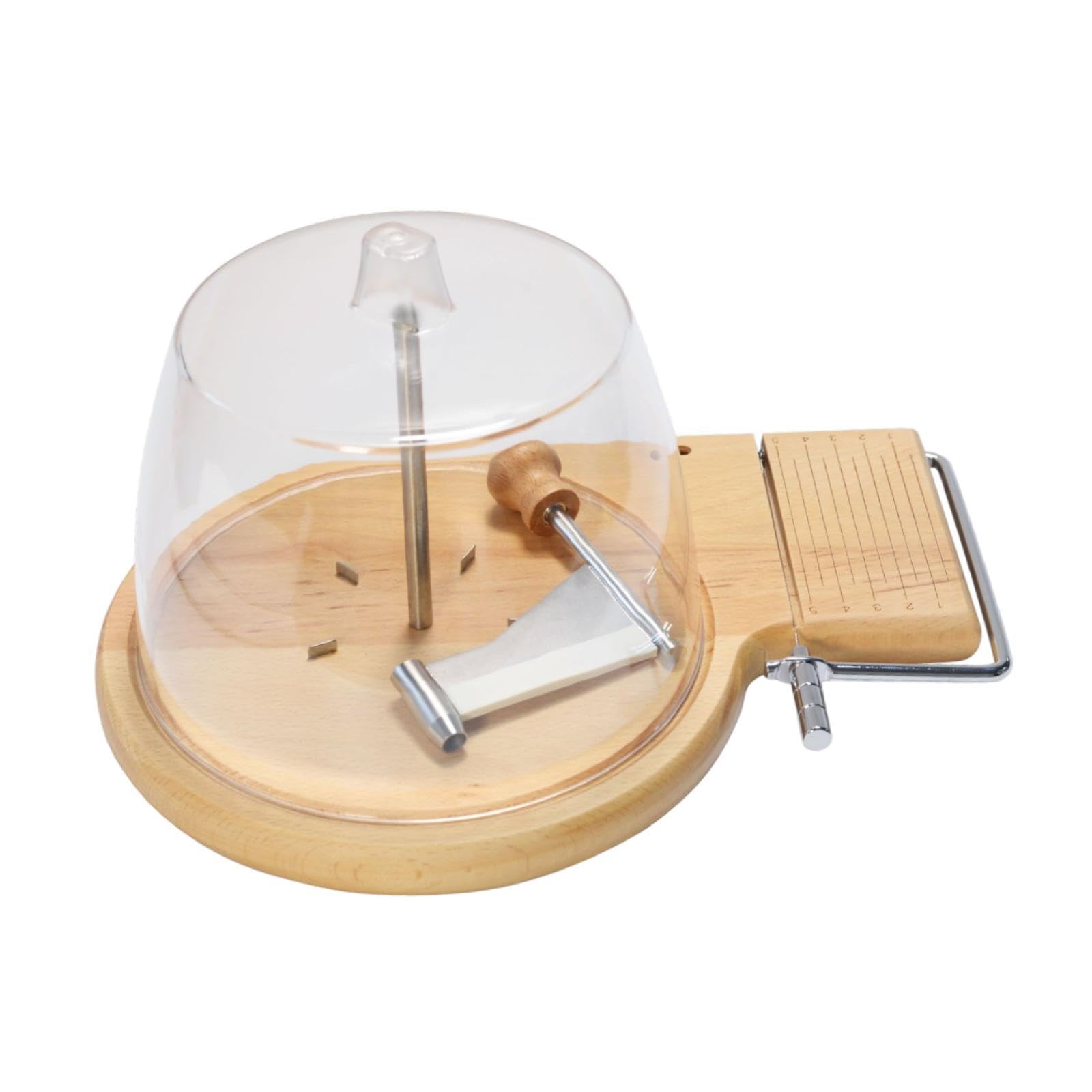 Qianly Cheese with Handle Butcher Block Cheese Slicer Manual Versatile Cheese Plane Chocolate Shredder for Vegetables Butter, with lid