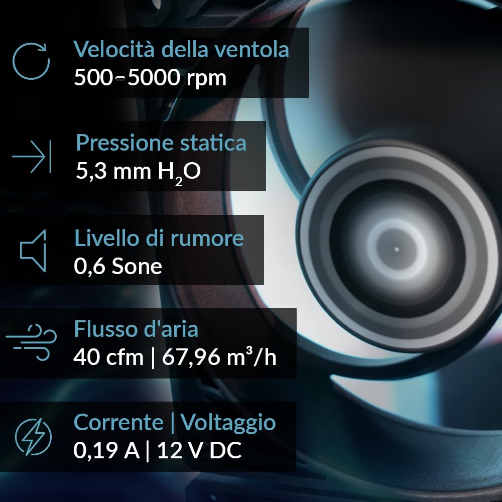 ARCTIC P8 Max - Ventola per PC, ventola per case da 80 mm ad alte prestazioni, ventola per server, controllata tramite PWM 500-5000 giri/min, ottimizzata per pressione statica, modalità 0dB,
