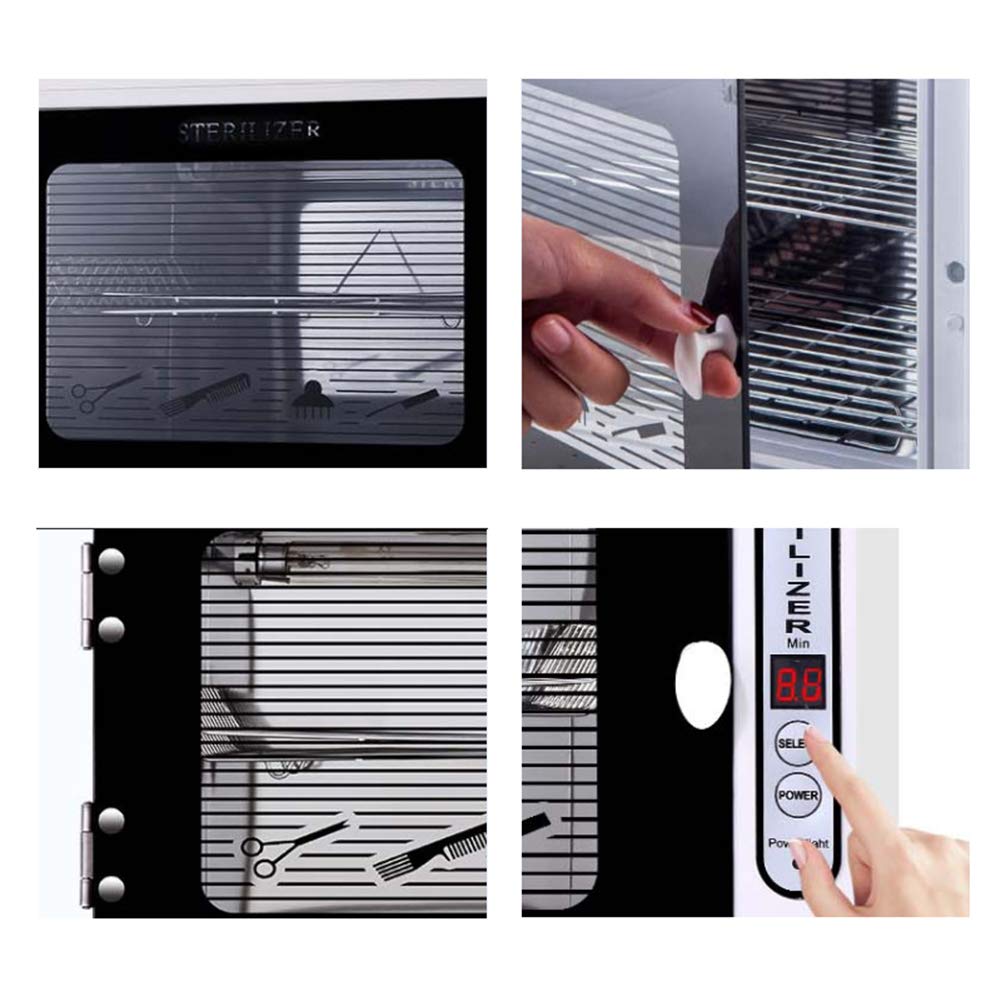 UV-Sterilisatorschrank, Maniküre Werkzeuge UV Desinfektionsbox mit Timer, Handtuch Aufbewahrungskoffer Organizer Schrank, Scheren Nagel Werkzeuge Sterilisator Ausrüstung für Beauty Hotel Salon,A