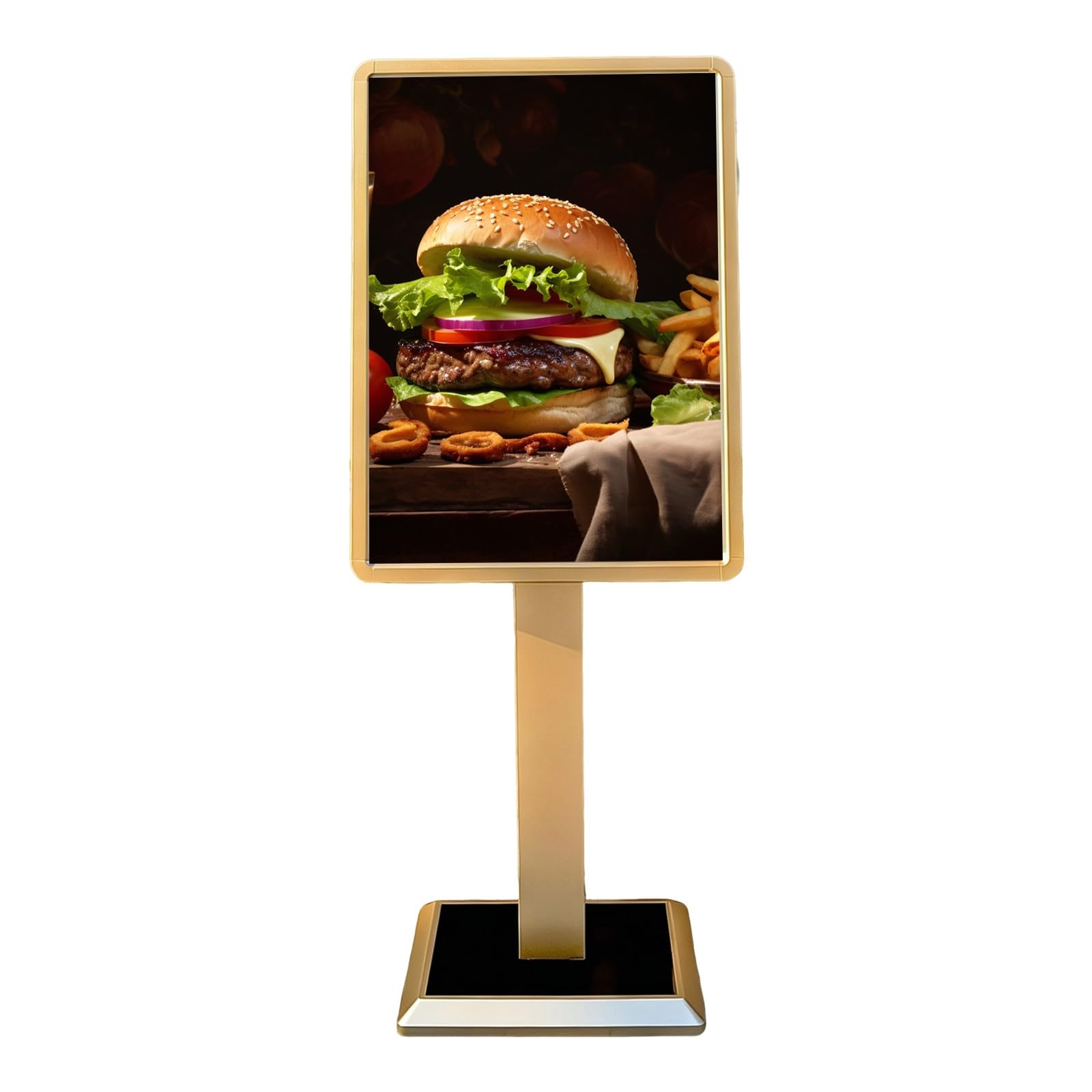 PRECISTECH Modern Display Sign Holder with Weighted Base, Adjustable Poster Presentation Stand for Retail Store Branding, Hotel Directional Signage and Wedding Events(Gold,60x80)