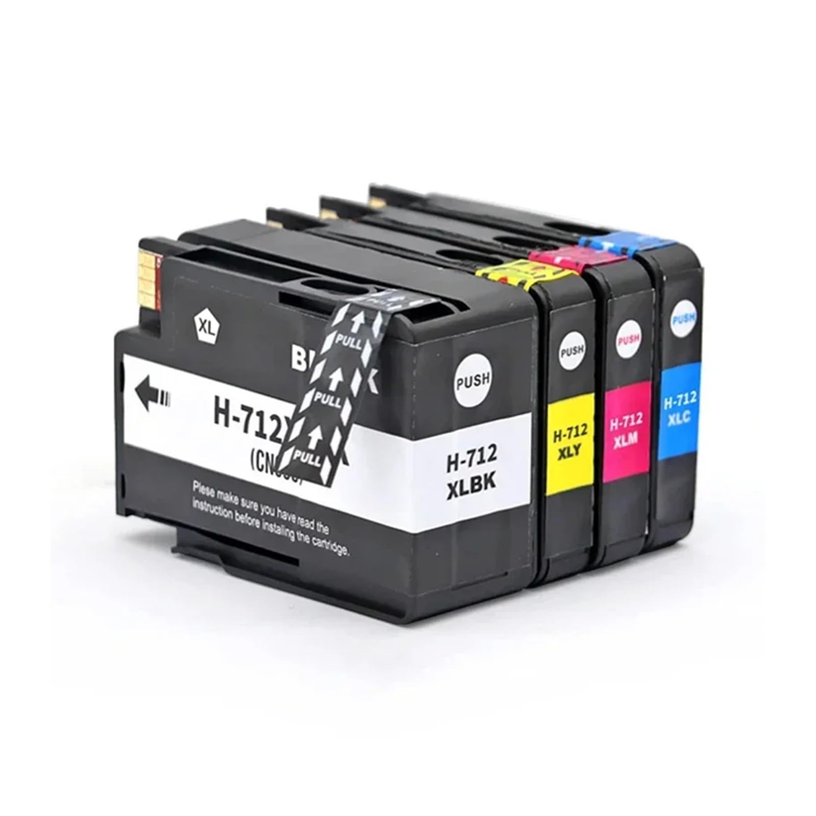Cartuccia d'inchiostro 712XL, compatibile for HP | Stampante a getto d'inchiostro T210 T230 T250 T650 T630, 3ED71A 3ED67A(2Set)