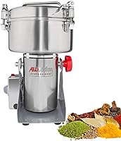 Vista 13 de ALDKitchen Molino de grano Molinillo tipo oscilante para especias, hierbas, raíces Uso comercial Acero inoxidable 110V (26.46 oz)