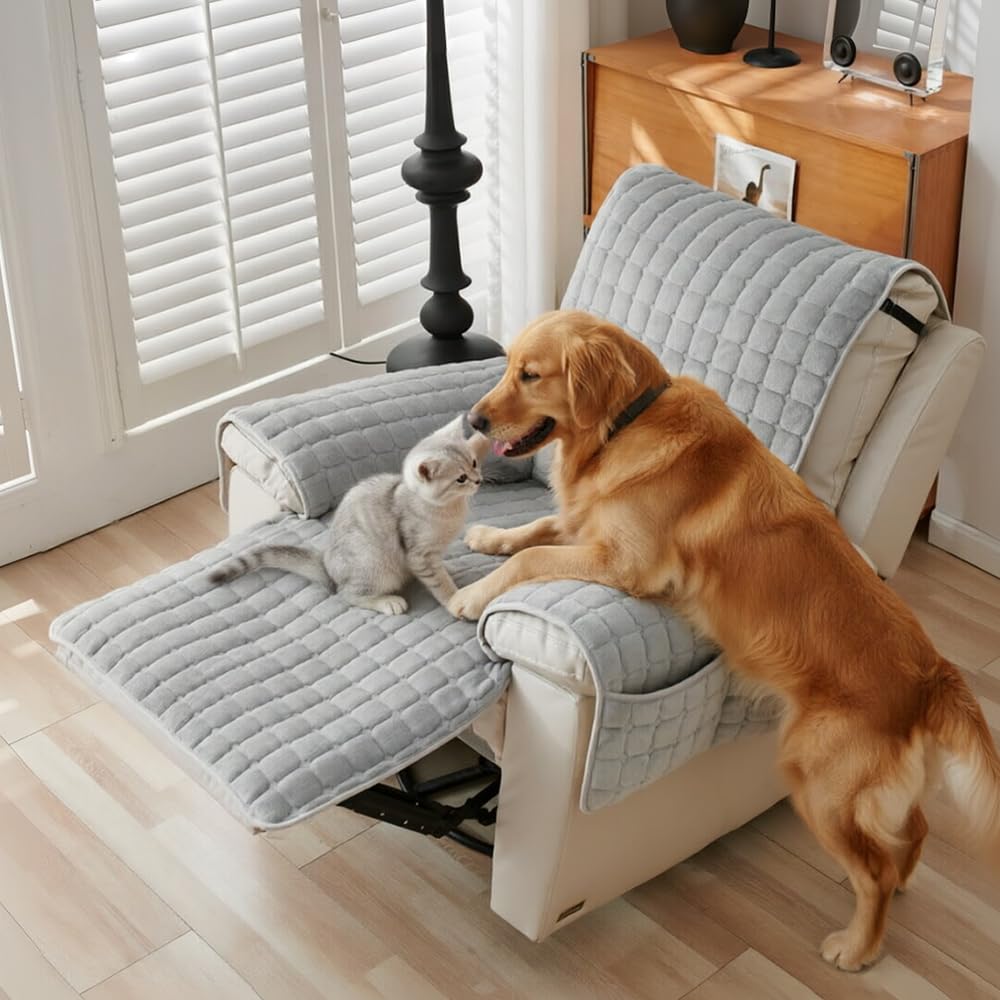 Fundas para sillón lavable a máquina con correa elástica antideslizante para sala de estar