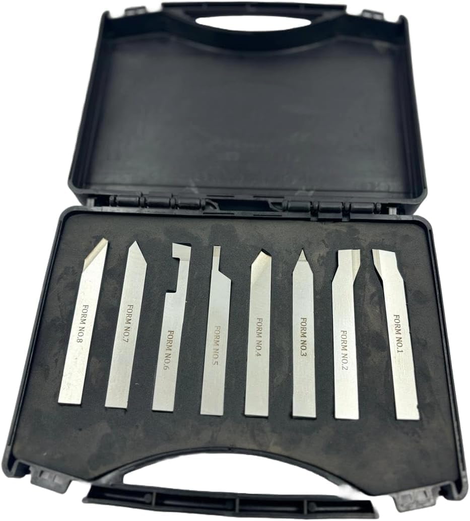 MachEl Hss Lathe Form Tool Set-hard & Ground-turning, Cutting, Parting, Grooving, Threading, Turning, Engineering Hobbyists Machine Tools (SQ. SHANK 12 X 12 X 100 MM)
