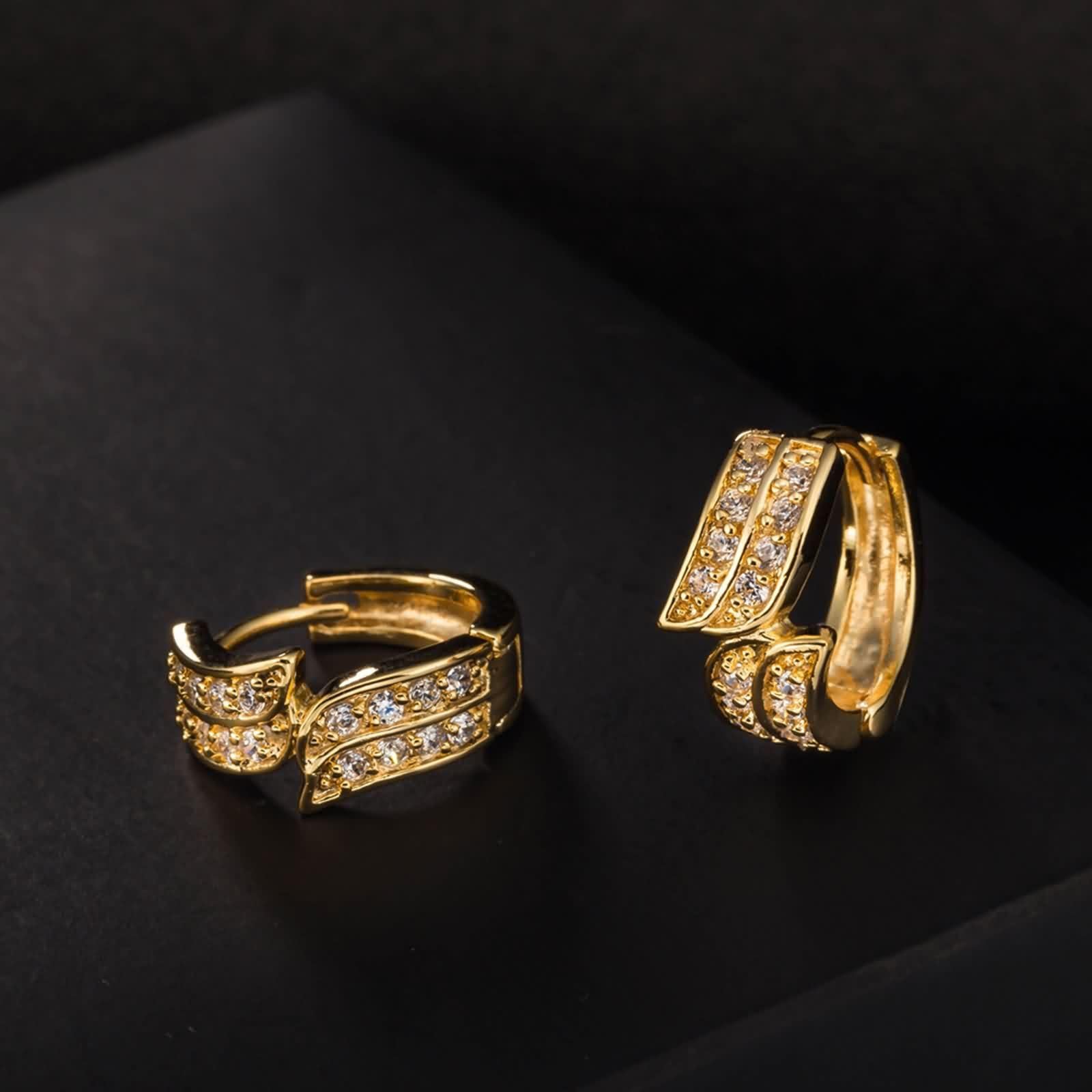 KnSam Pendientes de aro auténticos de oro Au750 de 18 quilates, con moissanita, sin níquel, oro amarillo 750
