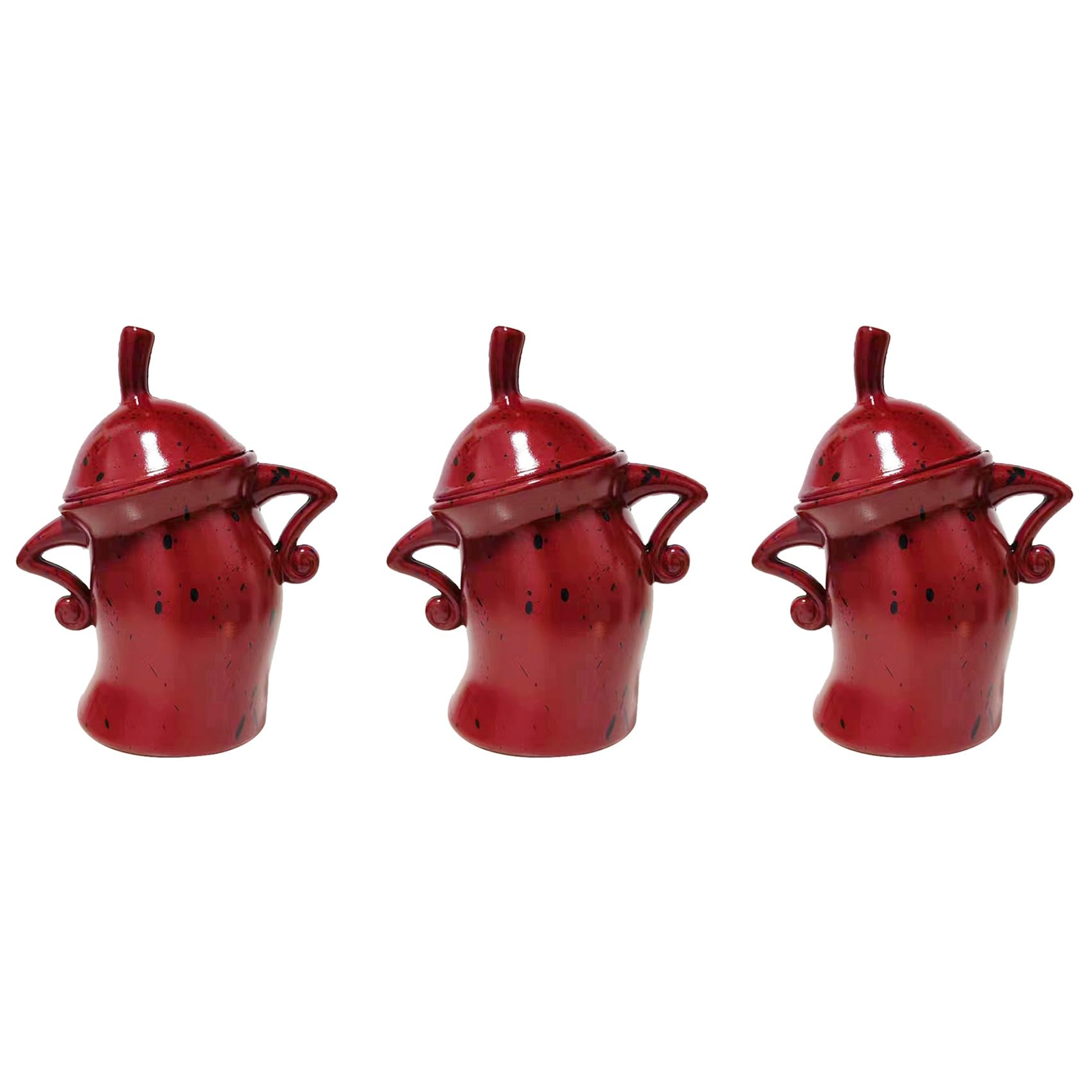 Hndhbfgrt 3X Canister with Attitude,Fun Airtight Kitchen Storage Canisters,Cute Food Storage Tank with Airtight Lid Red