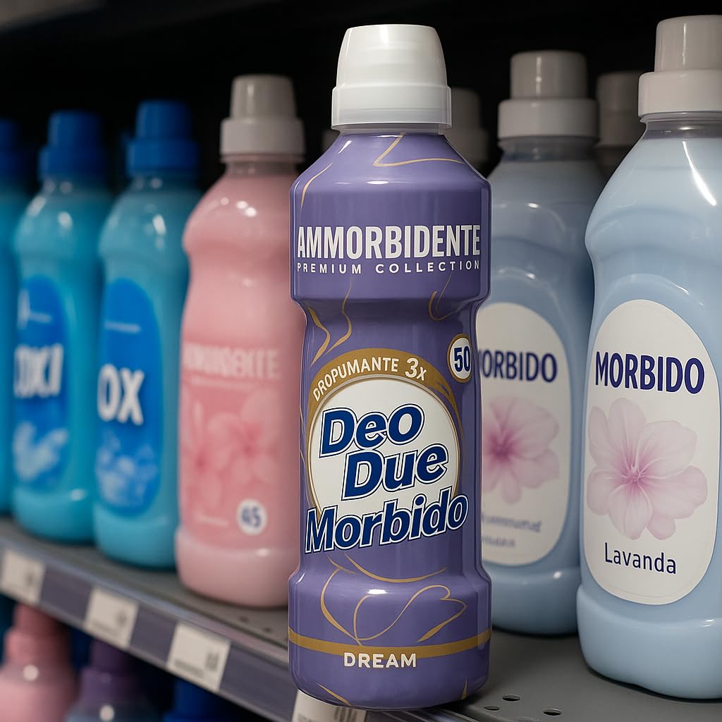 Ammorbidente Concentrato Deo Due Morbido 1L – Profumazioni Dream, Love, Nature e Sky – 3 o 6 Pezzi – 50 Lavaggi x Flacone (6x Ammorbidente Deo Due Morbido Dream 1L – Profumazione Intensa, 50 Lavaggi)