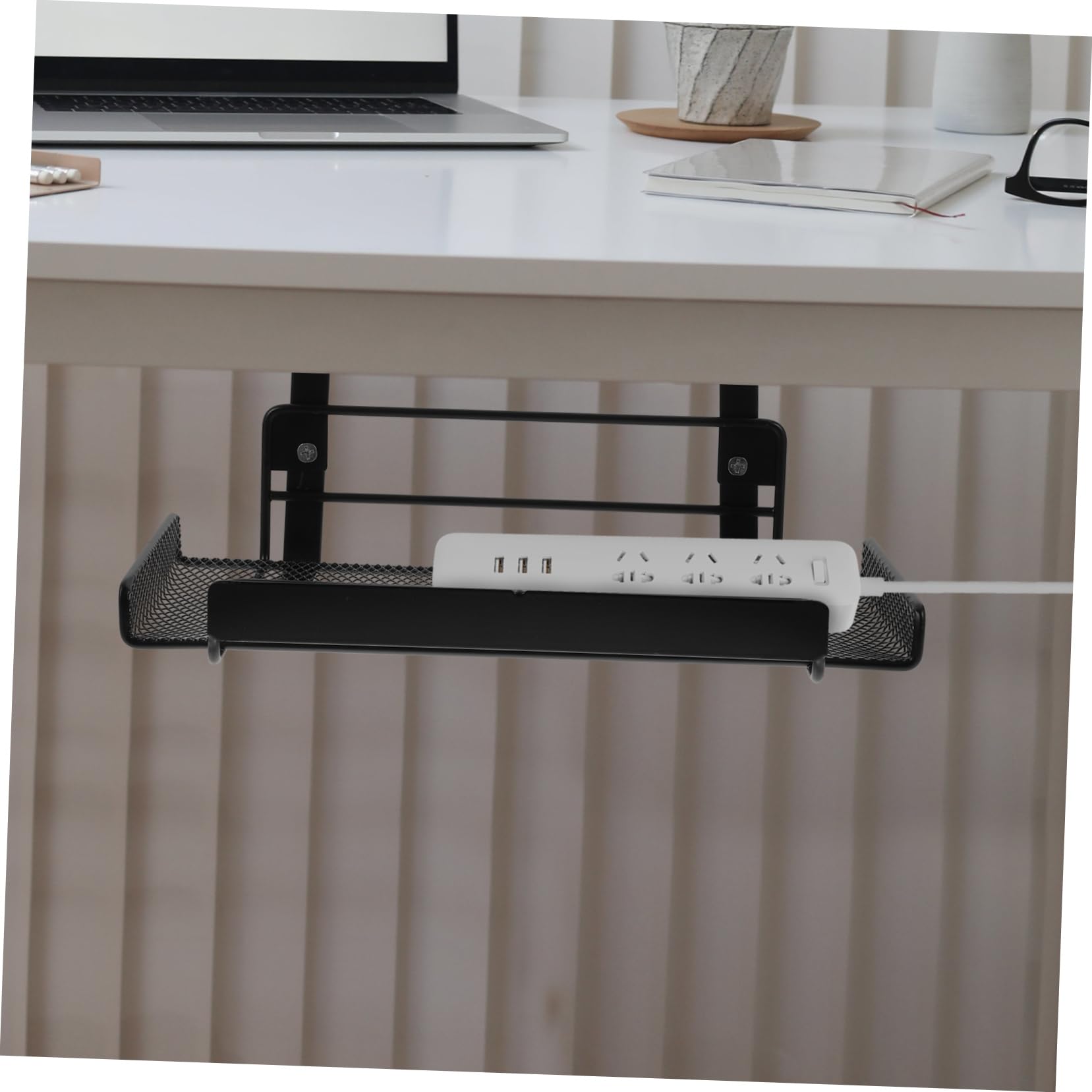 Gestión De Cables Organizador De Escritorio Cesta De Cables Diseño Compacto y Práctico