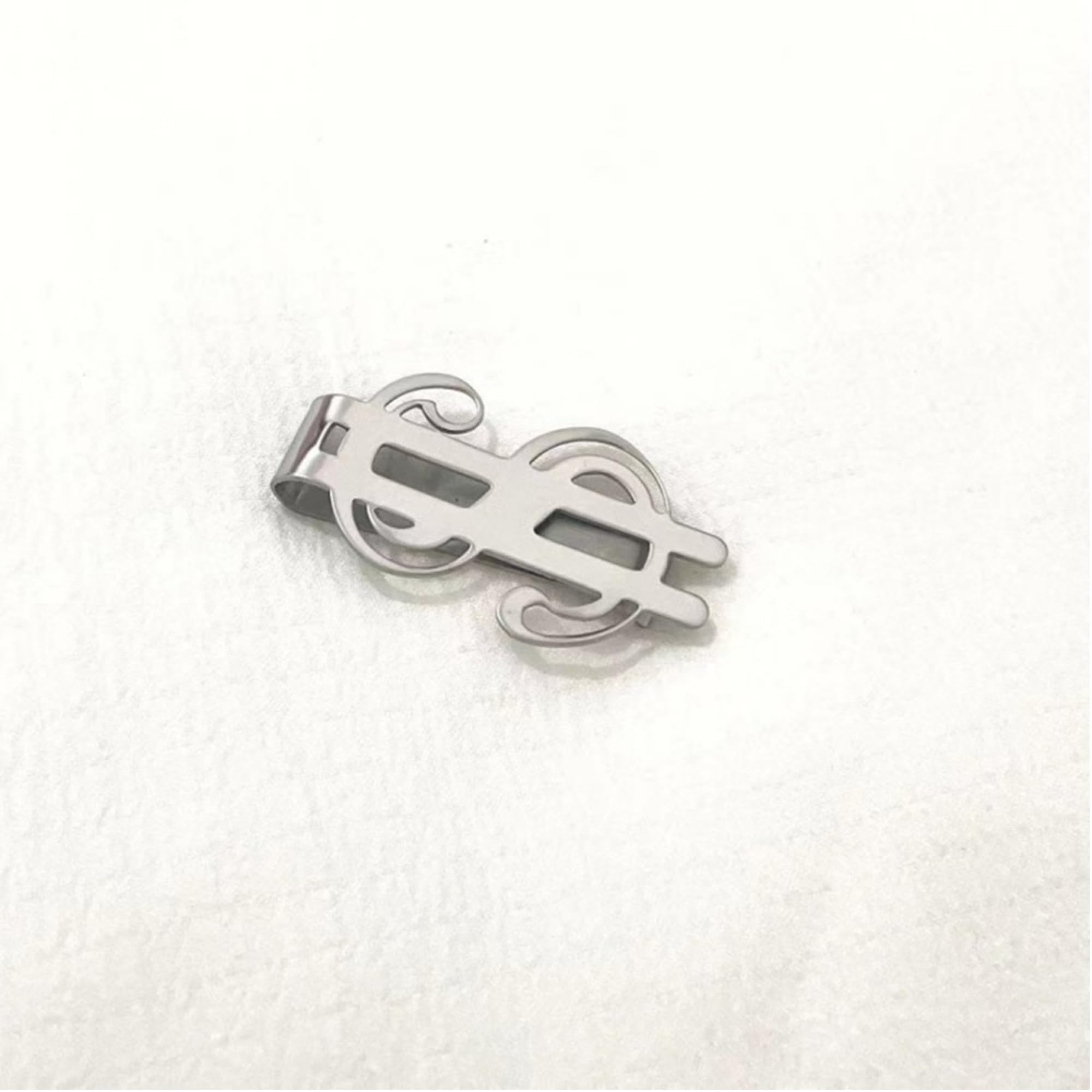 ZAHD 2 SZT. Klipsy na pieniądze męskie Klipsy na pieniądze Money Clip Spinki na banknoty Ultra cienki metalowy klips na pieniądze Klamra na gotówkę na banknoty Karta wizytowa Karta kredytowa, srebro