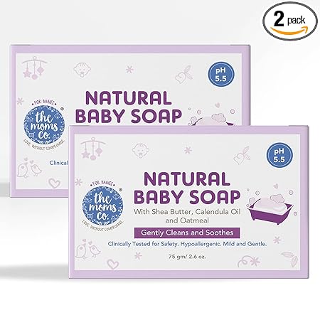 The Moms Co Natural Baby Soap with mono carton, Pack The Moms Co Natural Baby Soap with mono carton, Pack