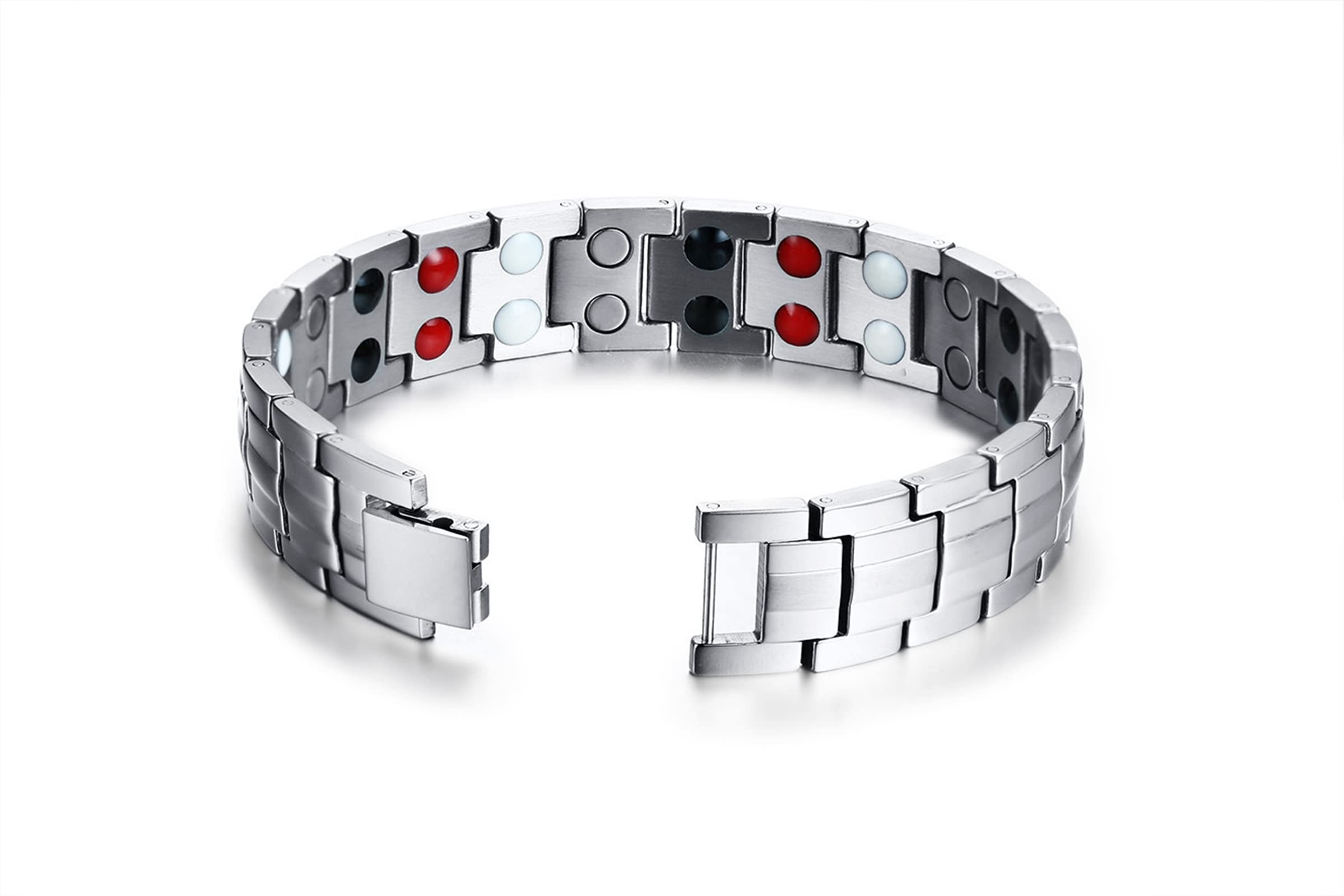 Braclets dla mężczyzn czarne, bransoletki ze stali nierdzewnej bransoletka dla mężczyzn 22,2 cm, 22.2, Bez kamieni szlachetnych