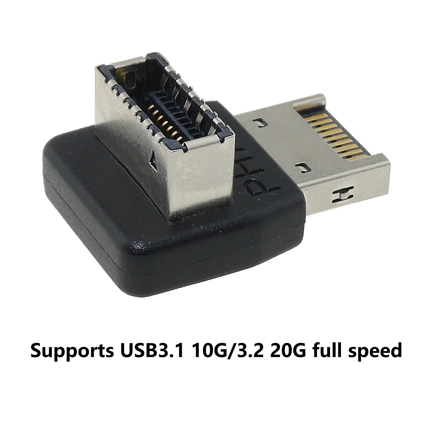 Adaptador De Encabezado Interno Tipo-C Frontal Convertidor De 90 Grados Usb 3 1 Tipo E A