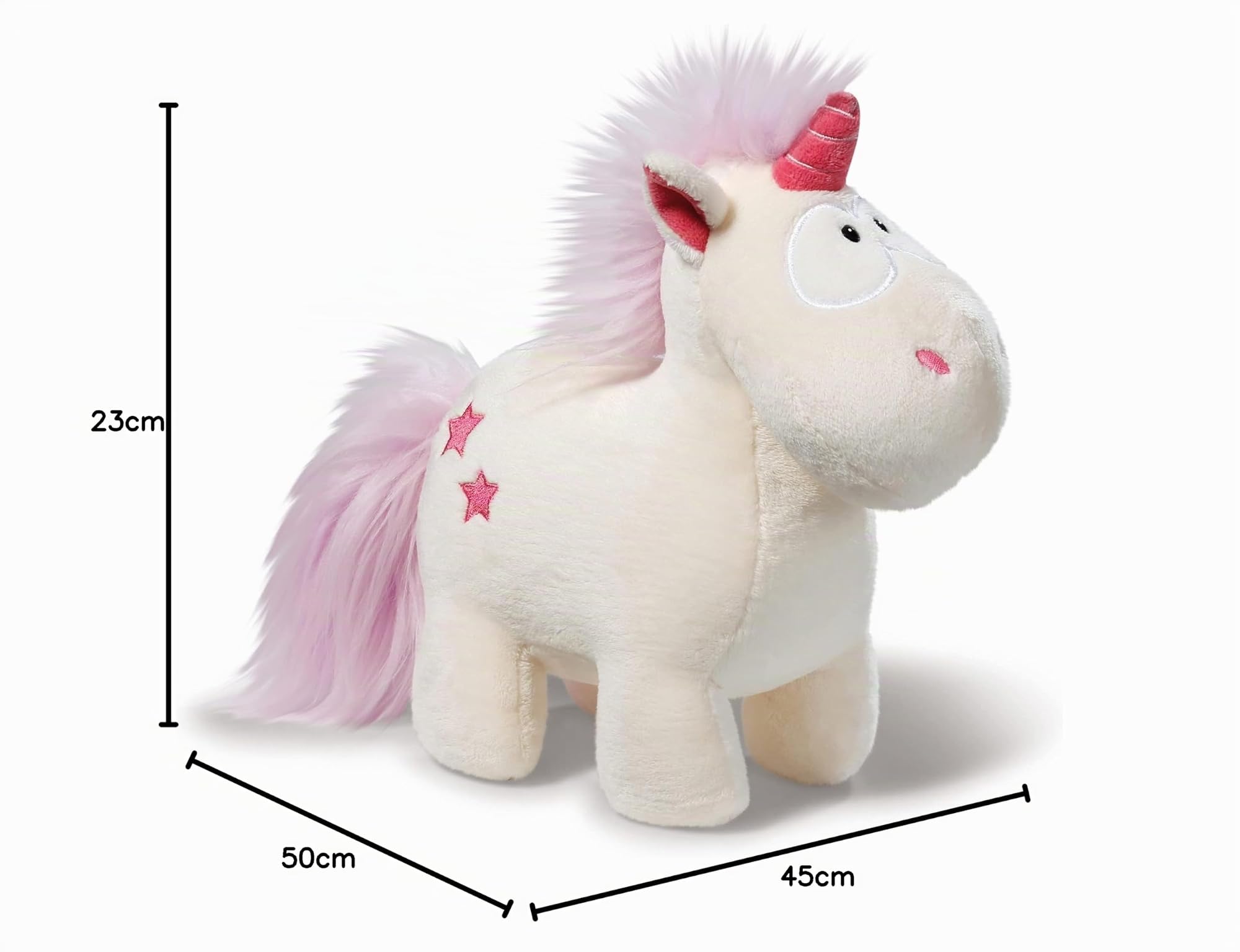 NICI 48055 Kuscheltier Einhorn Theodor 45cm, WEIß