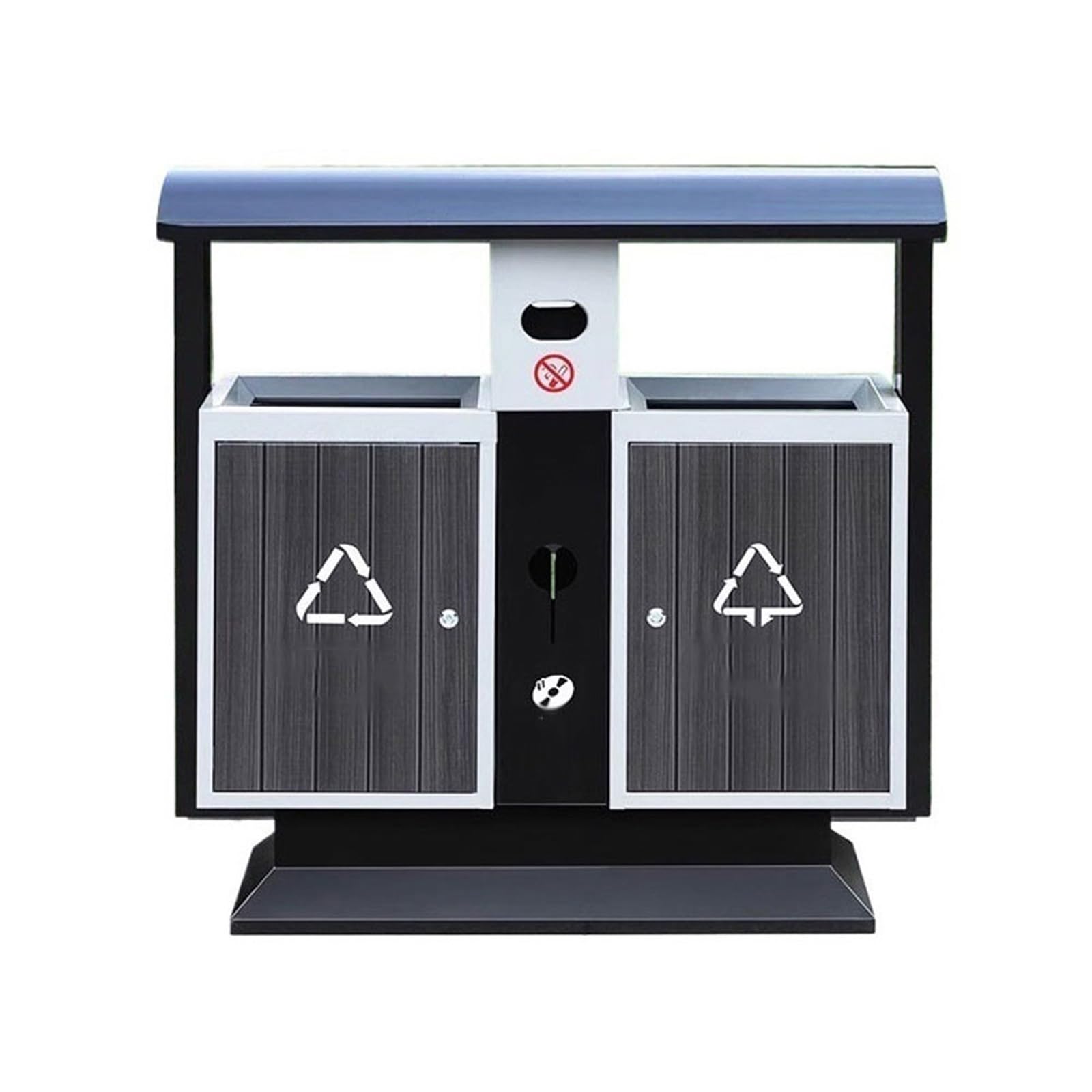 Papelera de Reciclaje Bote de Basura clasificado de Cubo de Basura de Metal Comercial