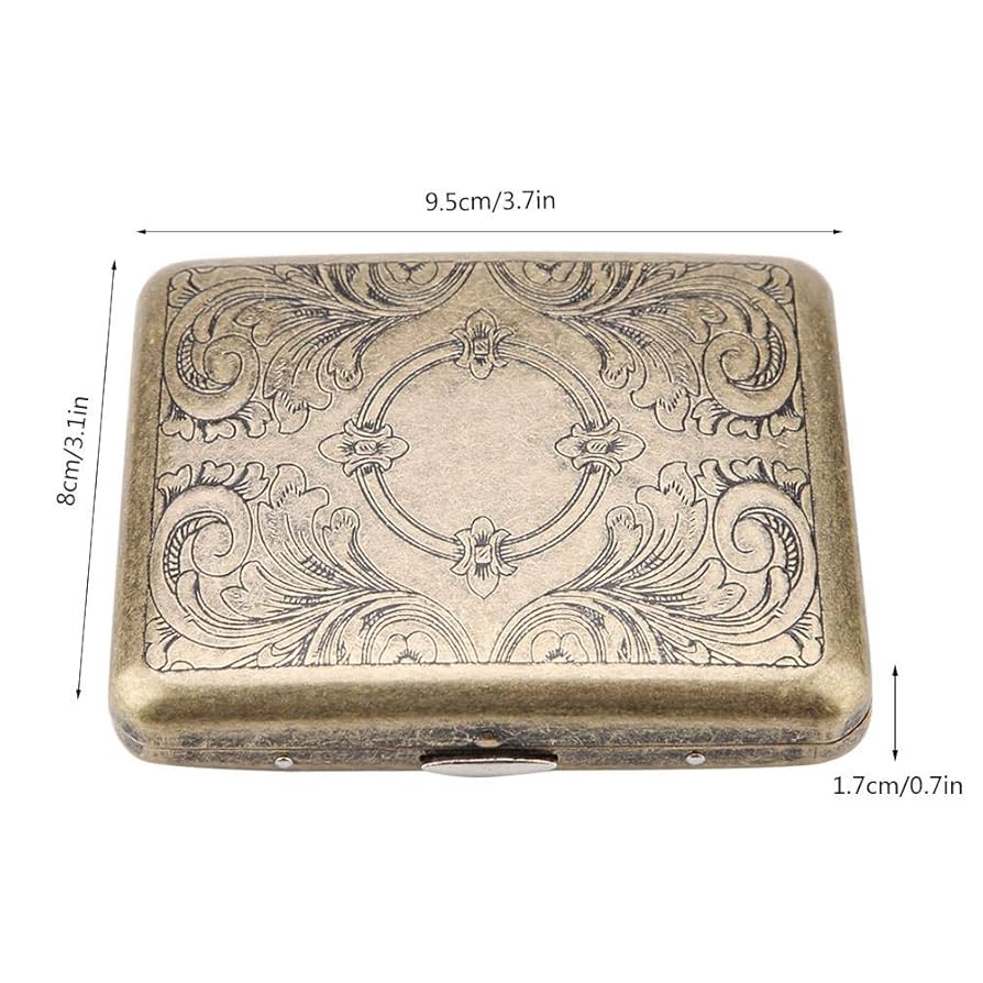 財布・ケース・小物入れ Vintage Cigarette Case Cigarette Case Victorian Retro Style Metal Holder for