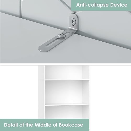 Miniatura 7 de FOTOSOK Estantería abierta de 6 niveles y estantería, estantes de almacenamiento independientes para dormitorio, sala de estar y oficina, color