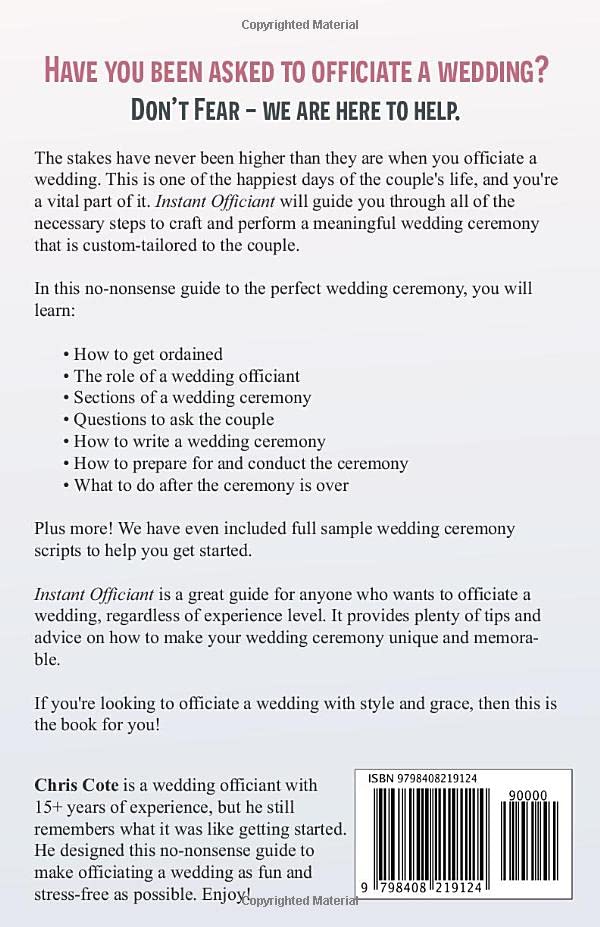 Miniatura 2 de Instant Officiant A No-Nonsense Guide to the Perfect Wedding Ceremony