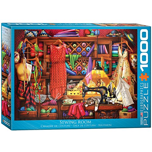 EuroGraphics (EURHR Sewing Craft Room 1000Piece Puzzle 1000Piece Jigsaw Puzzle , Blue by EuroGraphics - Used condition - US$13.67