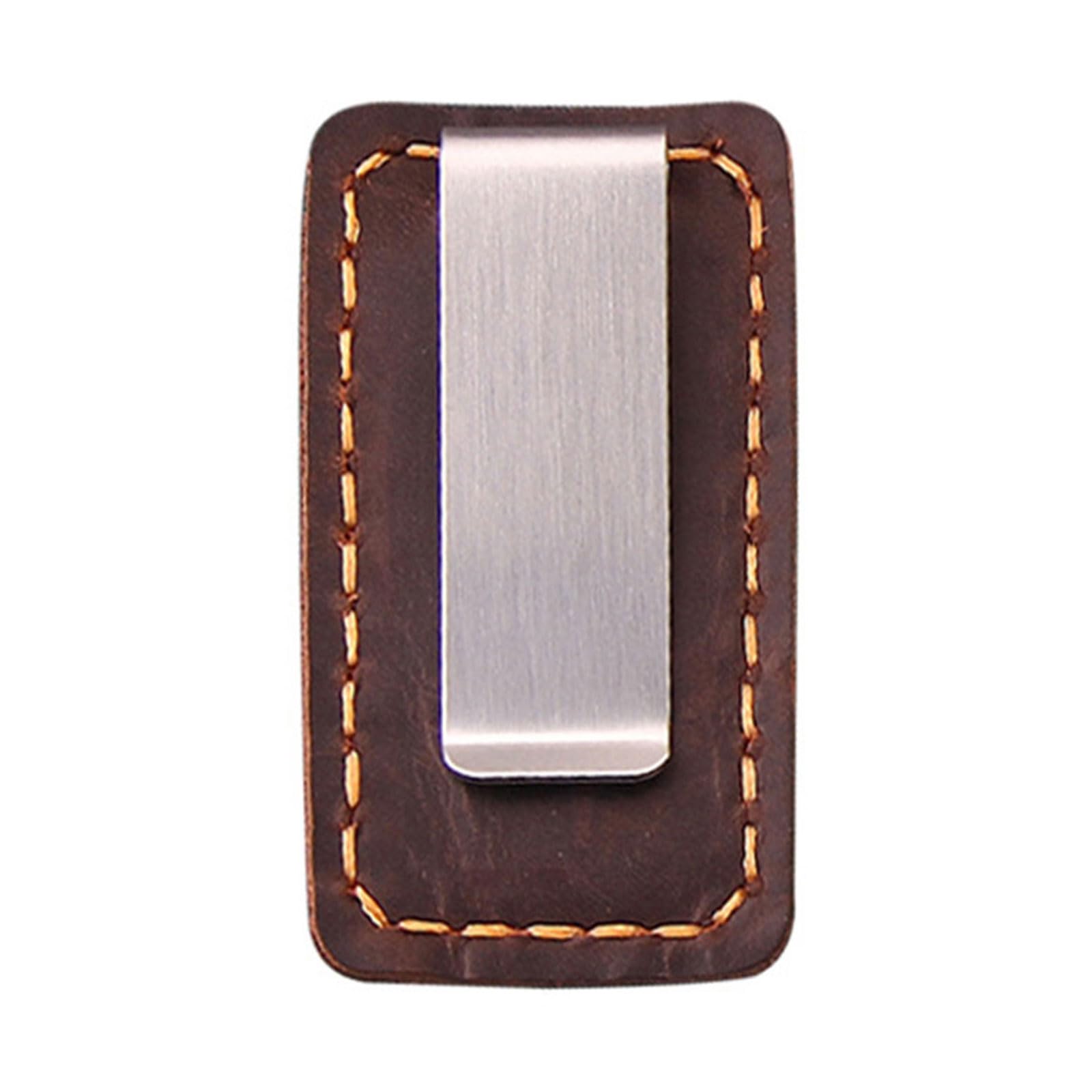 Hsioluted Women's Brown Pen Holder With Clip Leather Pen Holder Journal Pencil Single Slot For Journal Notebook Clipboard Leather Organizers