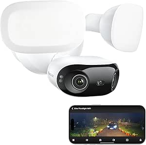 REOLINK Elite Floodlight WiFi, 4K 8MP 180° Panoramic Wired Floodlight Camera, Adjustable 3000 Lumens, Local AI Video Search, Perimeter Detection, Dual-Band Wi-Fi 6, 24/7 Recording, No Monthly Fees asin的图片