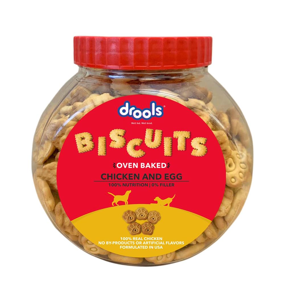 Drools Dog Treat Biscuits, Chicken and Egg Flavor 400g Pack, All Life Stages-picture-42