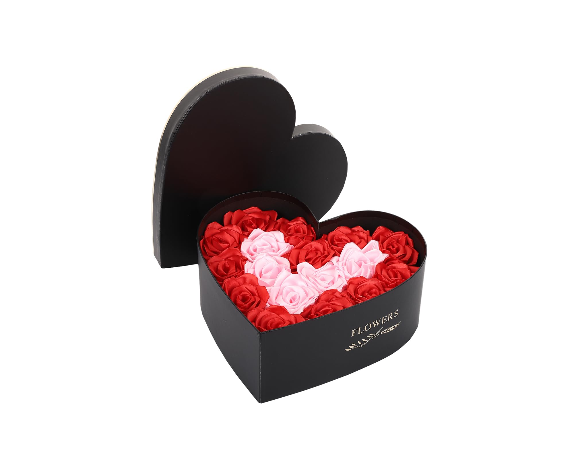 Set mit 3 herzförmigen Geschenkboxen mit Schleife und transparentem Fenster, dekorative Herz-Geschenk-Blumenverpackungsboxen für Hochzeit, Geburtstag, Jahrestag, Valentinstag, Muttertag, Babypartys