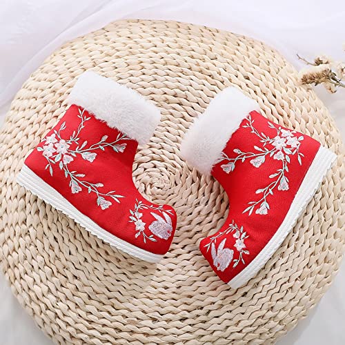 Children Shoes Xloth Shoes Wwarm Winter Snow Boots Embroidered Printed Shoes Ethnic Style Cotton Boots Baby Boots4