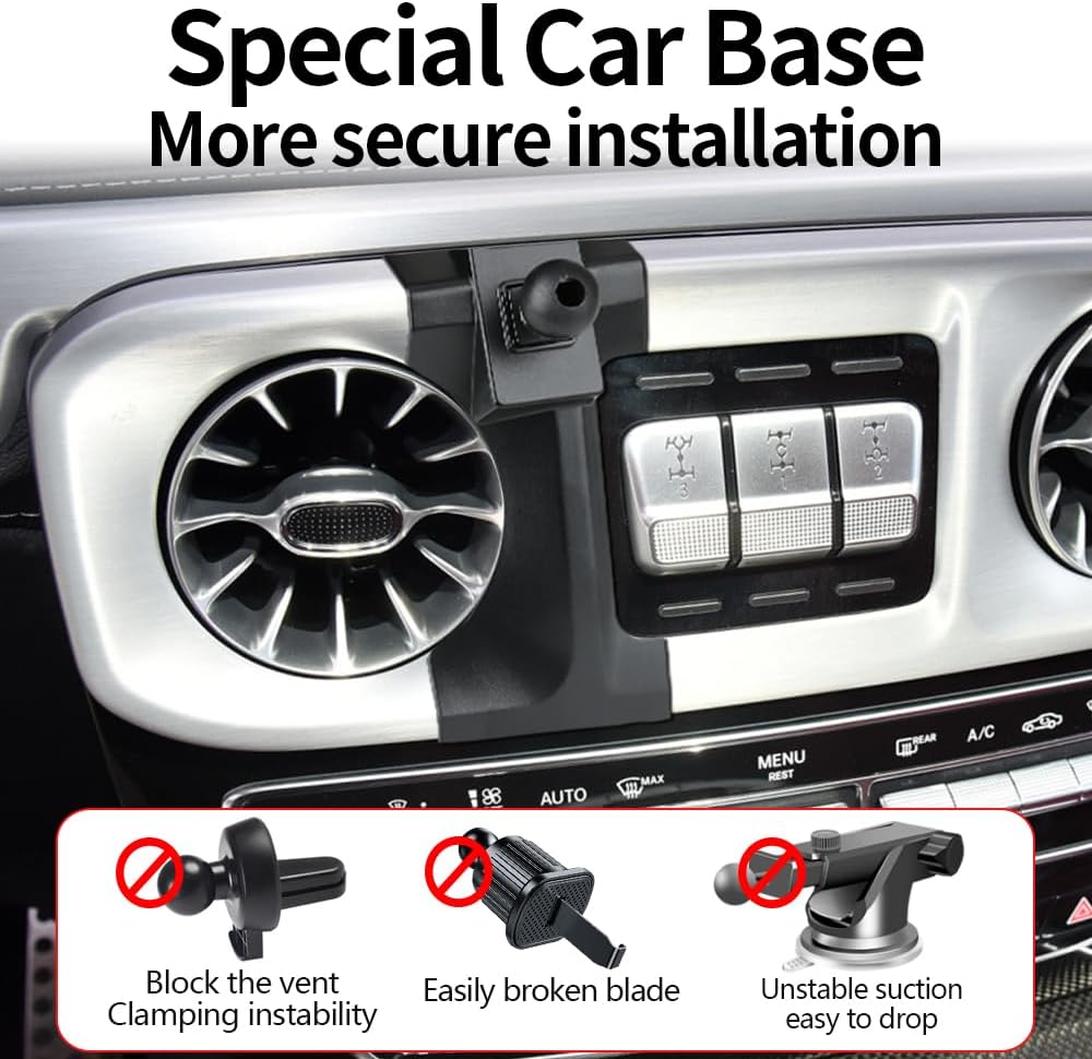 Magsafe Car Magnetic Phone Mount for Mercedes Benz G-Class 2019 2020 2021 2022 2023 2024 G Wagon G550 G500 AMG G63 G55 W463 Auto Accessories Cell Phones Holder Fast 15W Wireless Charger