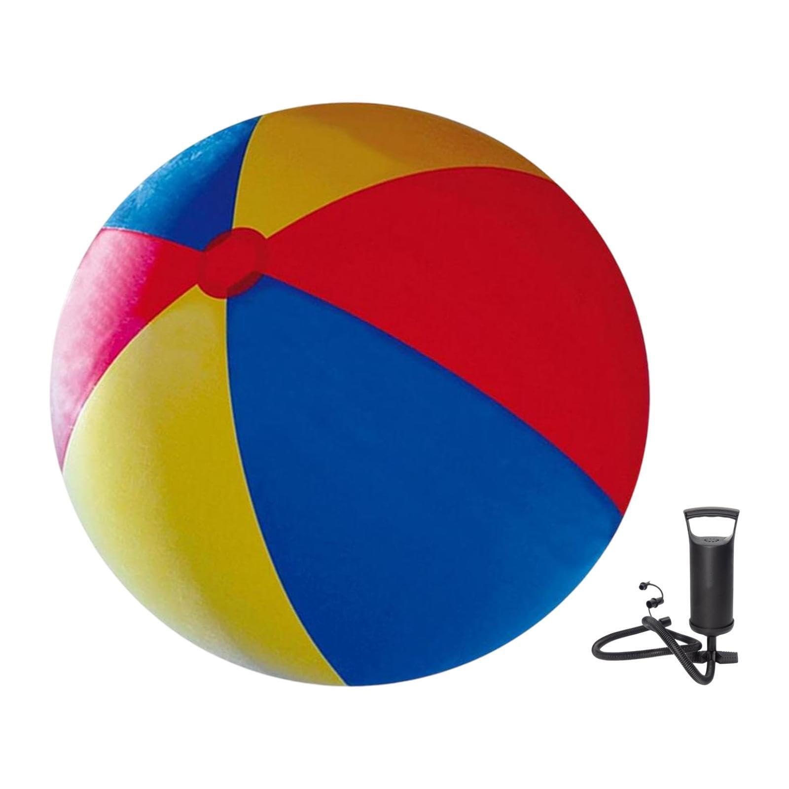 Juego de Bola de Playa Inflable Juguete Plegable PVC Enorme Enorme Juegos fáciles de Transportar Tri Color Actividad al Aire Libre Bola de Piscina, Diámetro 180 Cm