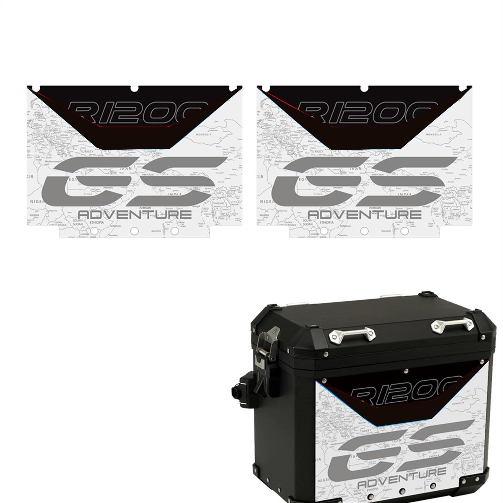 BMW R1250GSアドベンチャー バイクアルミパニアケース ステッカー Amazon.co.jp: に適合するBmw アルミパニアプロテクターステッカー