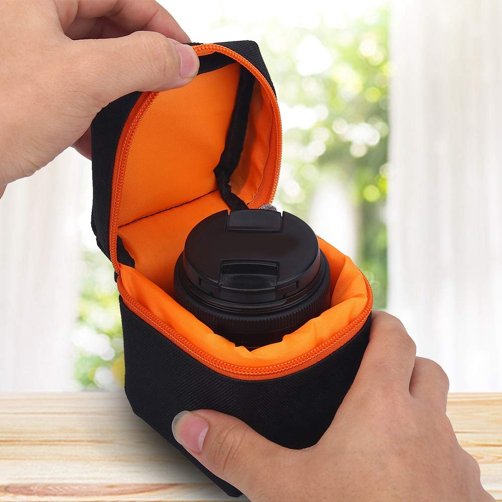 Greensen Camera Lens Bag Padded Thick Shockproof Protective Pouch Case Oxford 7mm Thickness Portable Lightweight for DSLR Lens