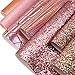 ZAIONE Rose Gold Glitter Faux Leather Sheets 7Pcs/Set 8