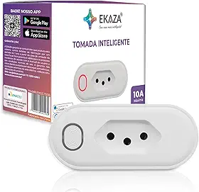 EKAZA TOMADA INTELIGENTE 10A, WI-FI, COMPATIVEL COM GOOGLE ASSISTENTE E ALEXA – T206