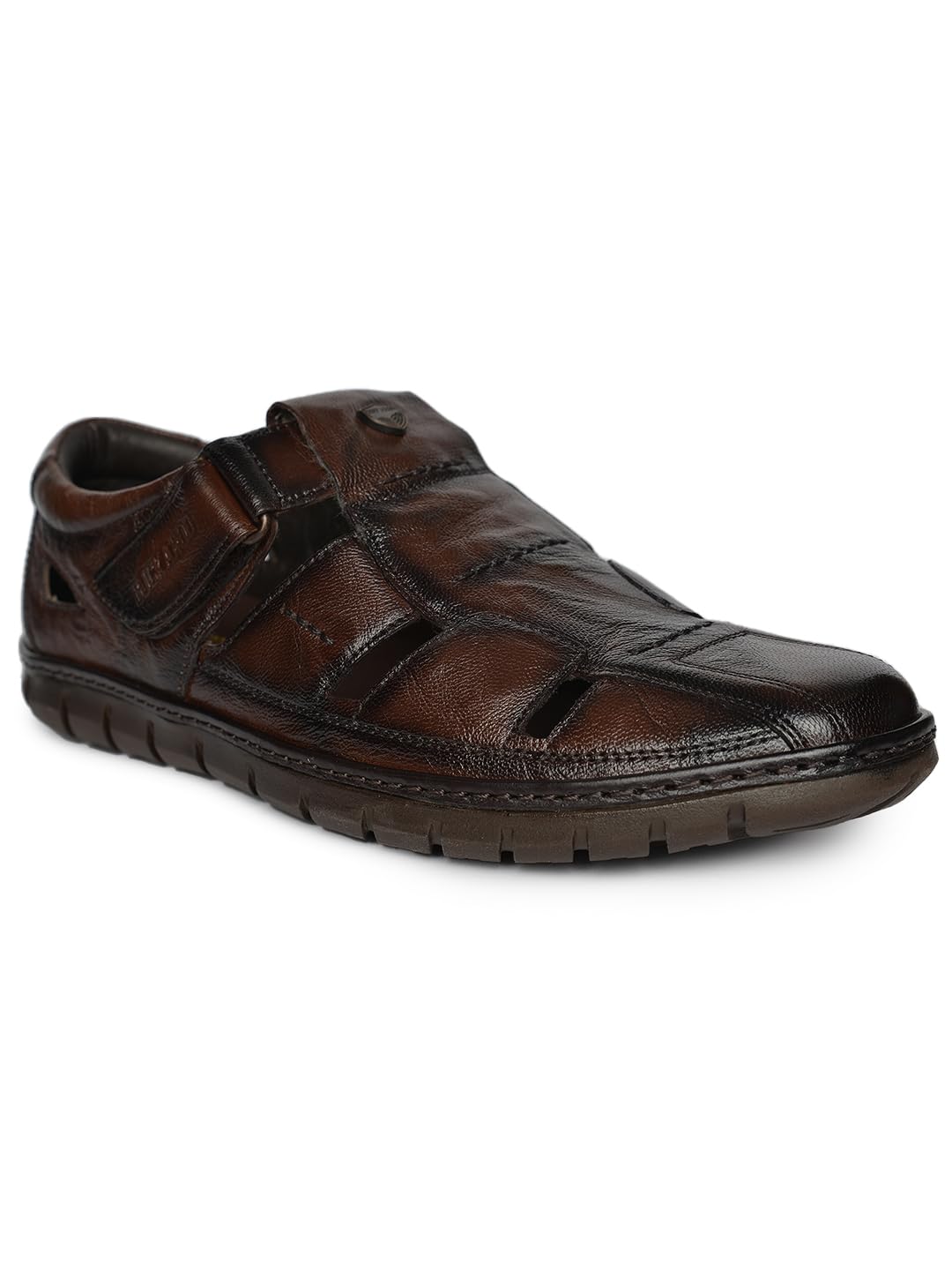 Buckaroo TERROT Genuine Crumbald Leather Brown Casual Closed Sandal For Mens: Size UK 10 (B0CH8MPM2S) Amazon Price History, Amazon Price Tracker