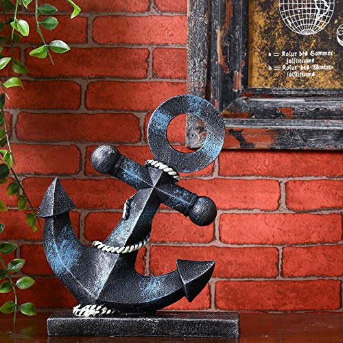 JTSTAN Nautical Boat Anchor Sculpture Decor - Creative Coastal Model Art Theme Ocean Retro Style Decorations Navy Home Office Desktop Bookshelf Crafts Sailboat Statue Resin Ornaments - Image 7