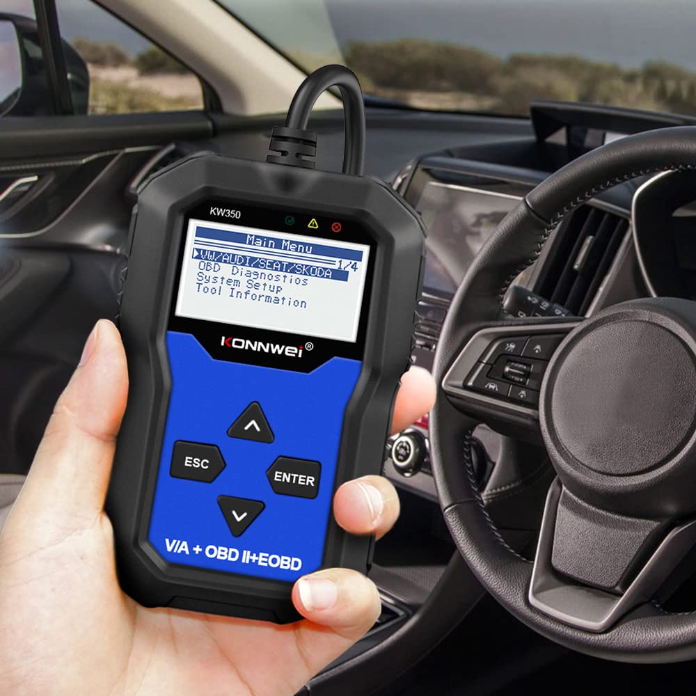 KONNWEI KW350 OBD2 Diagnosegerät Motor-Kontrollleuchte ABS SRS TPMS ESP SAS