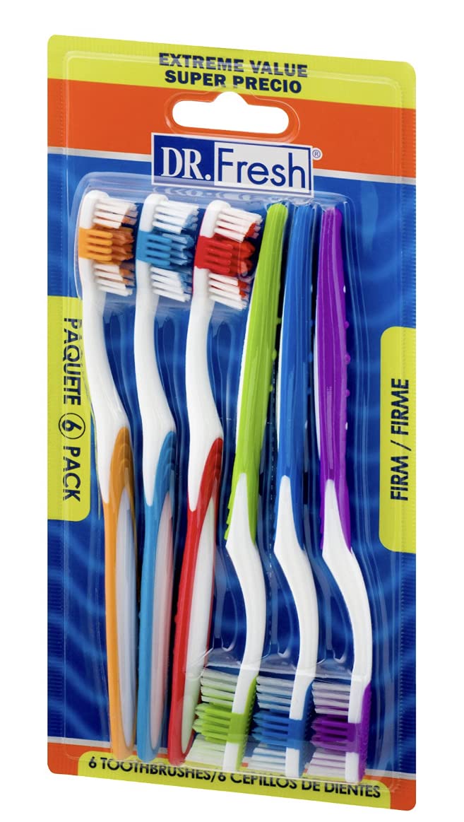 Photo 1 of 2 pack of Dr. Fresh 6 Pack Firm Toothbrushes