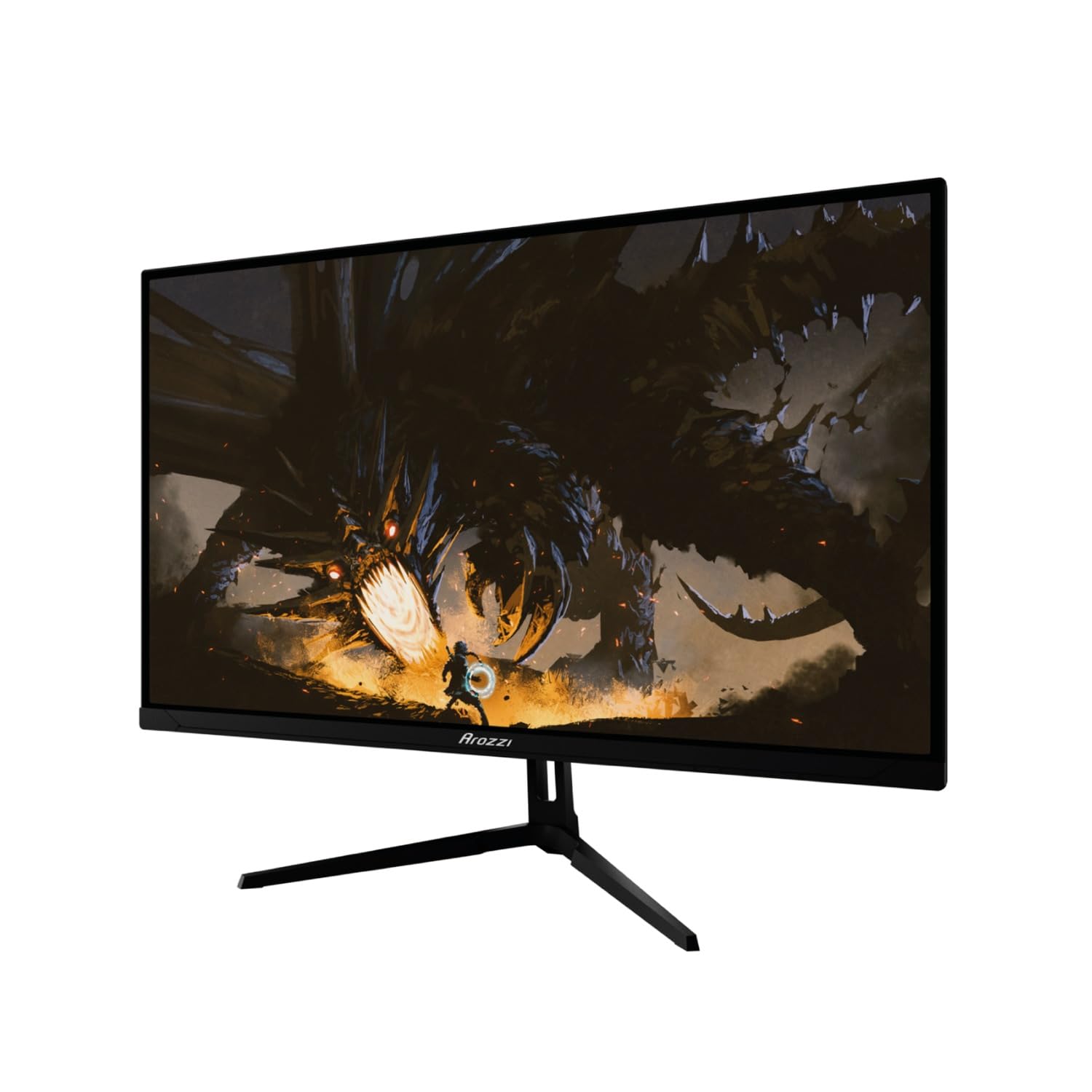 Arozzi Nova 27" Monitor Gaming IPS QHD 2560×1440, 180 Hz, 1 ms, FreeSync, HDR, Altavoces Integrados – Negro