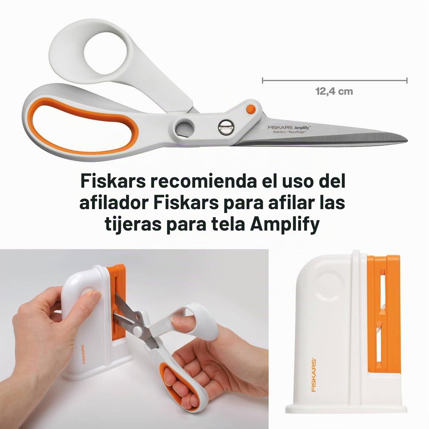 Fiskars Razor Edge Tijeras multiuso, Longitud: 21 cm